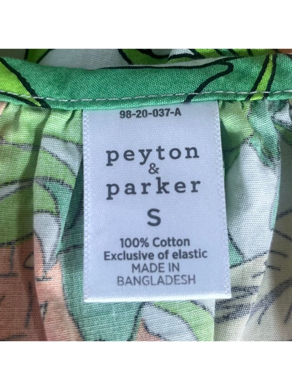 Peyton & Parker Fruit Print Cotton Dress Size Small Yellow Green Tropical Summer - Picture 7 of 8